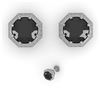 Image 2 : 2.0 ctw Black Diamond Stud Solitaire Earrings 14K White Gold - REF-64M2F - SKU:29778