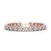 Image 1 : 8.83 ctw VS/SI Diamond Bracelet Halo 14K Rose Gold - REF-709X3R - SKU:20025