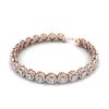 Image 2 : 8.83 ctw VS/SI Diamond Bracelet Halo 14K Rose Gold - REF-709X3R - SKU:20025