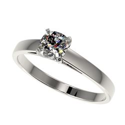 0.50 ctw VS/SI Cushion Cut Diamond Ring 10K White Gold - REF-73N5A - SKU:32968