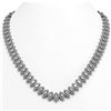 Image 1 : 26.11 ctw Marquise Diamond Necklace 18K White Gold - REF-2240M2F - SKU:42956
