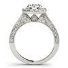 Image 2 : 1.40 ctw VS/SI Diamond Solitaire Halo Ring 14K White Gold - REF-155M7F - SKU:24357