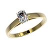 Image 2 : 0.50 ctw VS/SI Oval Diamond Ring 10K Yellow Gold - REF-73X5R - SKU:32964