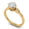 Image 2 : 1.05 ctw VS/SI Diamond Art Deco Ring 18K Yellow Gold - REF-306X3R - SKU:32821