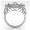 Image 3 : 2 ctw VS/SI Oval Cut Diamond Ring 14K White Gold - REF-400N6A - SKU:29856