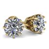 Image 1 : 1.53 ctw VS/SI Diamond Stud Solitaire Earrings 14K Yellow Gold - REF-246X5R - SKU:35560
