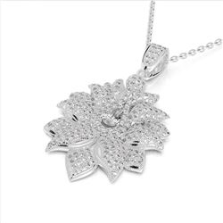 3 ctw VS/SI Diamond Necklace 18K White Gold - REF-429K5W - SKU:22558