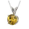 Image 2 : 1.05 ctw Intense Yellow Diamond Necklace 10K White Gold - REF-202X5R - SKU:36771