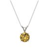 Image 3 : 1.05 ctw Intense Yellow Diamond Necklace 10K White Gold - REF-202X5R - SKU:36771