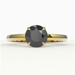 2 ctw Black VS/SI Diamond Ring 18K Yellow Gold - REF-83V6Y - SKU:22216