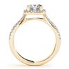 Image 2 : 0.85 ctw VS/SI Princess Diamond Halo Ring 14K Yellow Gold - REF-96W8H - SKU:24979