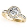 Image 2 : 2 ctw VS/SI Diamond Halo Ring 14K Yellow Gold - REF-497V7Y - SKU:24823