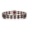 Image 1 : 17.34 ctw Garnet & Diamond Bracelet 14K White Gold - REF-235Y3X - SKU:44783
