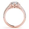 Image 2 : 1.50 ctw VS/SI Diamond Halo Ring 14K Rose Gold - REF-282M2F - SKU:24882