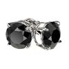 Image 3 : 2.50 ctw Fancy Black Diamond Solitaire Stud Earrings 10K White Gold - REF-51W3H - SKU:33103