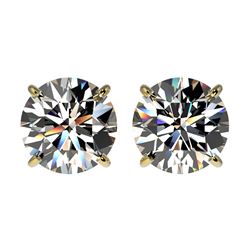 2.50 ctw H-SI/I Diamond Stud Earrings 10K Yellow Gold - REF-435Y2X - SKU:33102