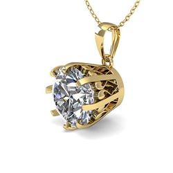 1 ctw VS/SI Diamond Solitaire Necklace 14K Yellow Gold - REF-273W2H - SKU:29563