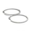 Image 1 : 1.15 ctw Diamond VS/SI 21 mm Hoop Earrings 14K White Gold - REF-107Y3X - SKU:29002