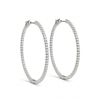 Image 2 : 1.15 ctw Diamond VS/SI 21 mm Hoop Earrings 14K White Gold - REF-107Y3X - SKU:29002