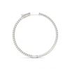 Image 3 : 1.15 ctw Diamond VS/SI 21 mm Hoop Earrings 14K White Gold - REF-107Y3X - SKU:29002