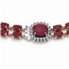 Image 3 : 43.97 ctw Ruby & Diamond Necklace 14K Rose Gold - REF-476K7W - SKU:44685