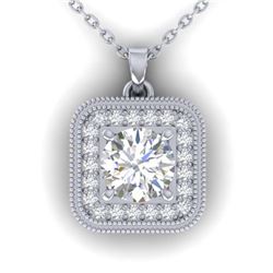 1.32 ctw VS/SI Diamond Art Deco Necklace 18K White Gold - REF-203N6A - SKU:32759
