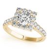 Image 1 : 2 ctw VS/SI Diamond Halo Ring 14K Yellow Gold - REF-302N4A - SKU:24682