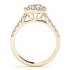 Image 2 : 2 ctw VS/SI Diamond Halo Ring 14K Yellow Gold - REF-302N4A - SKU:24682