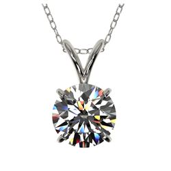 1.03 ctw H-SI/I Diamond Necklace 10K White Gold - REF-180F2N - SKU:36756