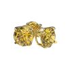 Image 3 : 1.04 ctw Intense Yellow Diamond Stud Earrings 10K Yellow Gold - REF-116F3N - SKU:36596