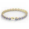 Image 3 : 24 ctw Tanzanite Eternity Bracelet 14K Yellow Gold - REF-218Y2X - SKU:23397
