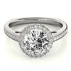 Image 1 : 1.05 ctw VS/SI Diamond Solitaire Halo Ring 14K White & Yellow Gold - REF-141A8V - SKU:24809