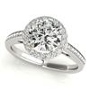 Image 2 : 1.05 ctw VS/SI Diamond Solitaire Halo Ring 14K White & Yellow Gold - REF-141A8V - SKU:24809