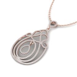 2 ctw VS/SI Diamond Necklace 14K Rose Gold - REF-149K5W - SKU:22450