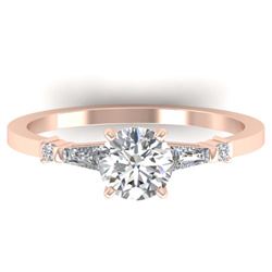 1.04 ctw VS/SI Diamond Solitaire Ring 18K Rose Gold - REF-186X2R - SKU:32649