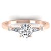 Image 1 : 1.04 ctw VS/SI Diamond Solitaire Ring 18K Rose Gold - REF-186X2R - SKU:32649