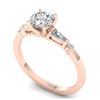 Image 2 : 1.04 ctw VS/SI Diamond Solitaire Ring 18K Rose Gold - REF-186X2R - SKU:32649
