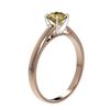Image 3 : 0.77 ctw Intense Yellow Diamond Ring 10K Rose Gold - REF-100V5Y - SKU:36494