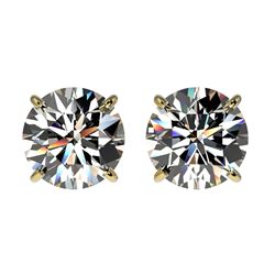 2.09 ctw H-SI/I Diamond Stud Earrings 10K Yellow Gold - REF-367Y5X - SKU:36642