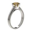 Image 3 : 1.23 ctw Intense Yellow Diamond Solitaire Ring 10K White Gold - REF-255R2K - SKU:36541