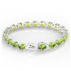 Image 3 : 19.25 ctw Peridot & VS/SI Diamond Bracelet 14K White Gold - REF-147Y3X - SKU:40239