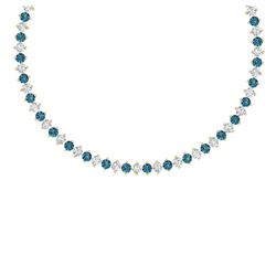 45 ctw SI/I Intense Blue Diamond Necklace 18K Yellow Gold - REF-4410H2M - SKU:40208