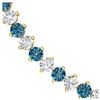 Image 2 : 45 ctw SI/I Intense Blue Diamond Necklace 18K Yellow Gold - REF-4410H2M - SKU:40208