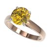 Image 1 : 2.50 ctw Intense Yellow Diamond Solitaire Ring 10K Rose Gold - REF-690R2K - SKU:33048