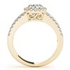 Image 2 : 1.25 ctw VS/SI Diamond Solitaire Halo Ring 14K Yellow Gold - REF-117R7K - SKU:24278