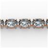 Image 1 : 20 ctw Aquamarine Eternity Bracelet 14K Rose Gold - REF-178F2N - SKU:23385