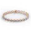 Image 2 : 20 ctw Aquamarine Eternity Bracelet 14K Rose Gold - REF-178F2N - SKU:23385