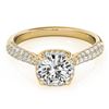 Image 1 : 1.50 ctw VS/SI Diamond Halo Ring 14K Yellow Gold - REF-276H5M - SKU:24017
