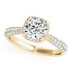 Image 2 : 1.50 ctw VS/SI Diamond Halo Ring 14K Yellow Gold - REF-276H5M - SKU:24017