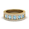 Image 1 : 2 ctw Topaz & VS/SI Diamond Band Ring 10K Yellow Gold - REF-60H4M - SKU:20820